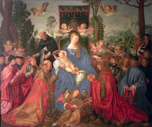 Altartavla för rosornas krans, 1600